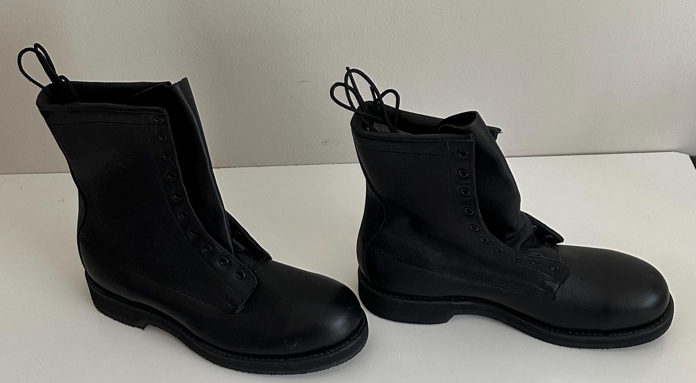 Addison Men 9.5R Black‎ Steel Toe 8 inch Safety Work Boots DSCP Made USA Addison Army Boots - Etsy main image 2