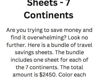 Fun Travel Saving Sheet Bundle