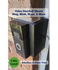 Video Doorbell Mount – [Ring, Blink, Wyze & More] Attaches to Door Trim, No Siding Drilling – Anti-Theft – Apartment and HOA Friendly