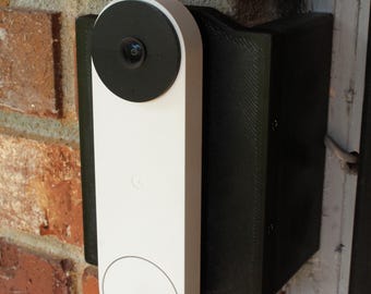 No-Drill Halterung für Google Nest Batterie und kabelgebundene Türklingel für Brick und Stone - Schlank, diebstahlsicher