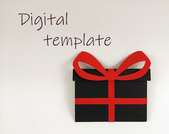 Modello busta carta regalo, modello scatola carta regalo, modello porta carta regalo, porta carta regalo SVG, busta Cricut