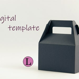 Große gable Box Vorlage, Geschenkbox SVG, Gastgeschenk Box SVG, Hochzeitsgeschenk, Box Vorlage, Lunchbox Vorlage
