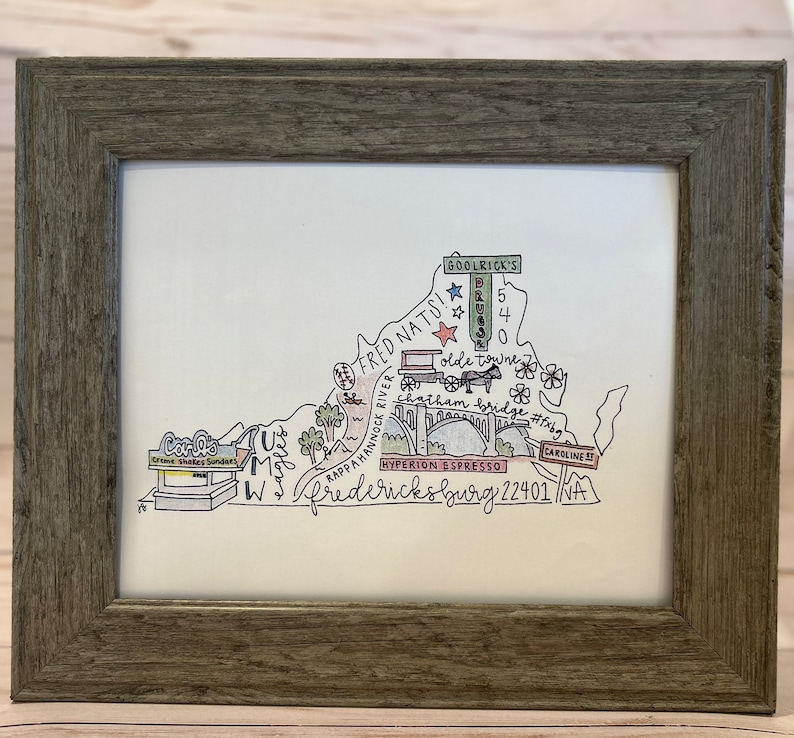 Downtown Fredericksburg VA Print Etsy