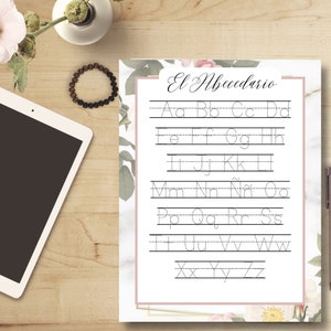 Spanish Alphabet Dotted Alphabet Tracing Workskeet for Spanish Learners Printable Spanish Letters Bilingual ABC&#39;s Tracing Sheets Abecedario