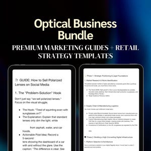 Optical Business Mega Bundle | Eyewear Strategy Guides | Optician Retail Growth Toolkit | Sunglasses Store Agency Pack
