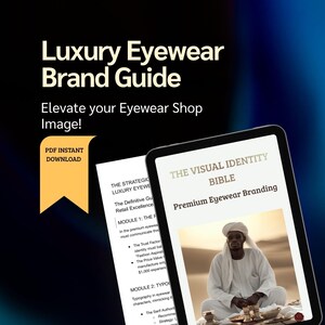 Luxury Eyewear Visual Identity Guide | Branding for Optical Boutiques | Eyewear Store Marketing Framework | Optician Business Kit | A4 PDF
