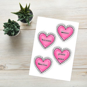 Cute chrome gothic font tattoo bottle label sticker sheet