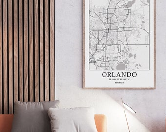 Custom City Map Art Print, Personalized Location Gift