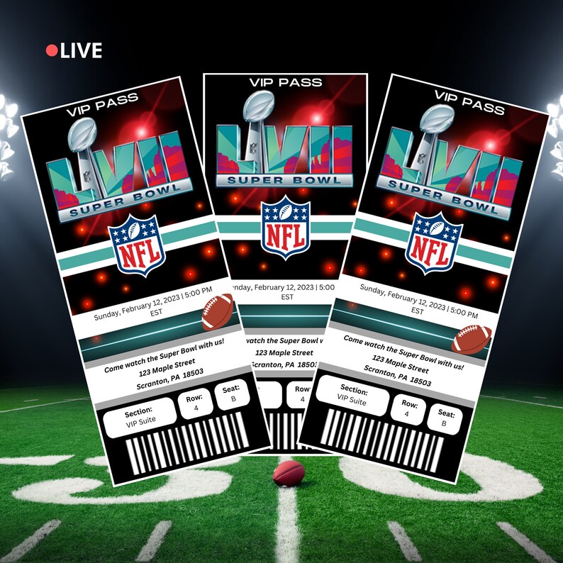 Superbowl Party Invitation Super Bowl LVII 2023 Invitations Etsy Ireland