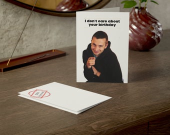 twenty one pilots inspired tyler "I Don't Care About Your Birthday" funny quote Birthday/Greeting Cards (1, 10, 30, and 50pcs)