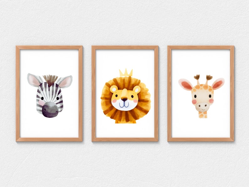 Printable Wall Art, Nursery Wall Decor, Watercolor Giraffe Painting