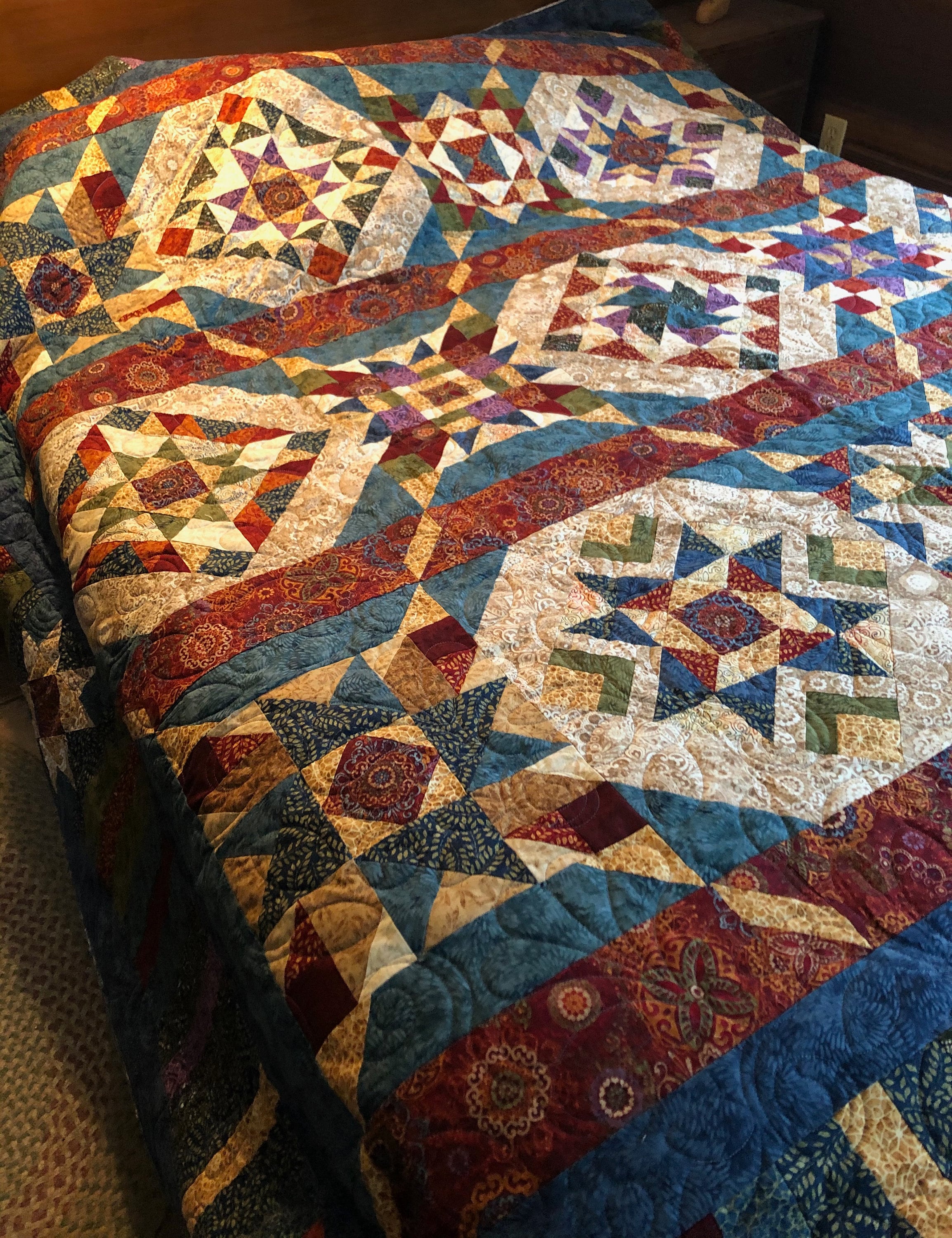 Queen Size Handmade Cotton Heirloom Bed Quilt Etsy