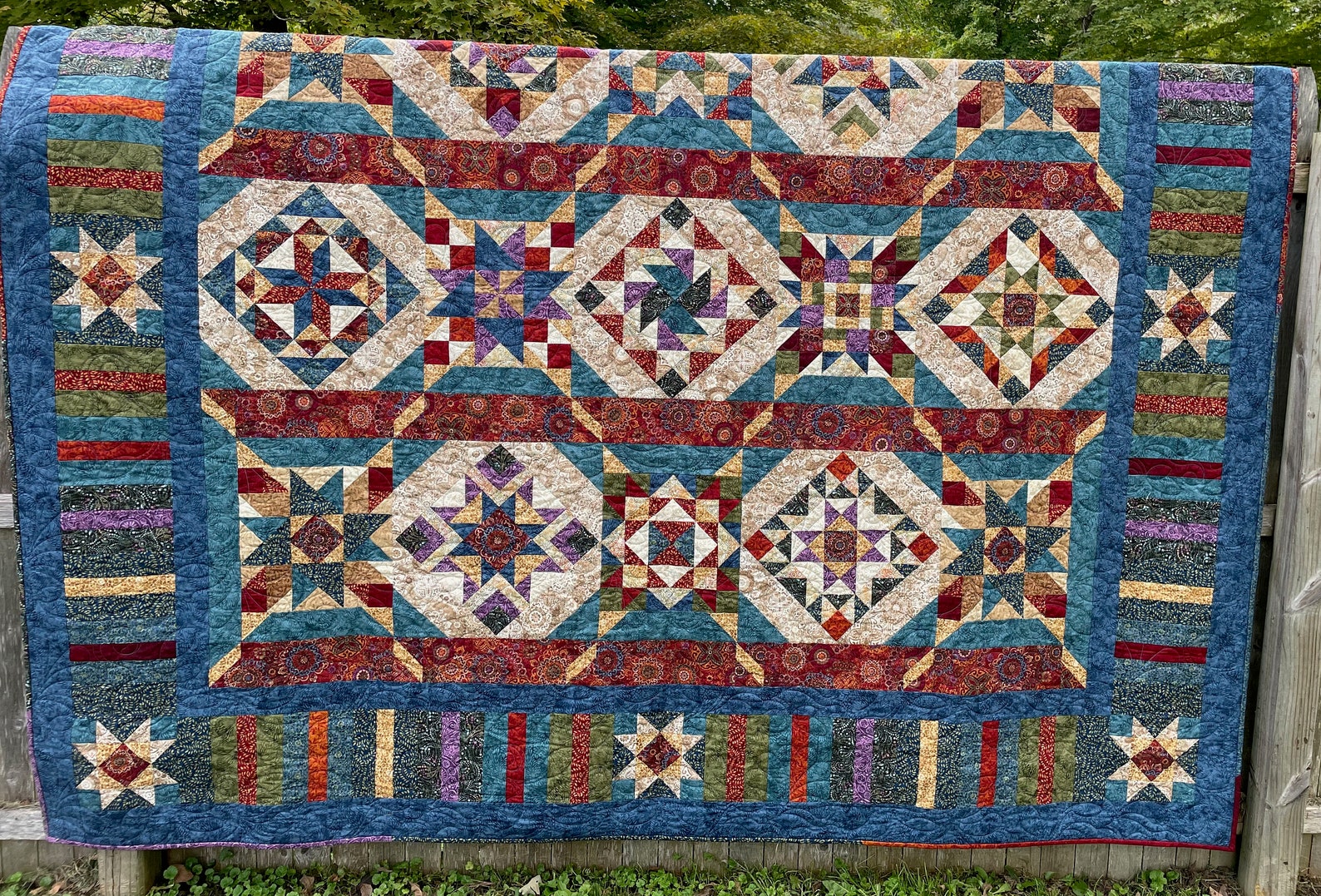 Queen Size Handmade Cotton Heirloom Bed Quilt Etsy