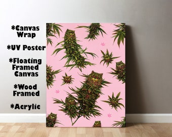 Mary Jane WallFlower Cannibas  - Canvas Wrap | UV Printed Poster | Floating Framed Canvas | Framed Art Decor | Acrylic Print Casey Weldon