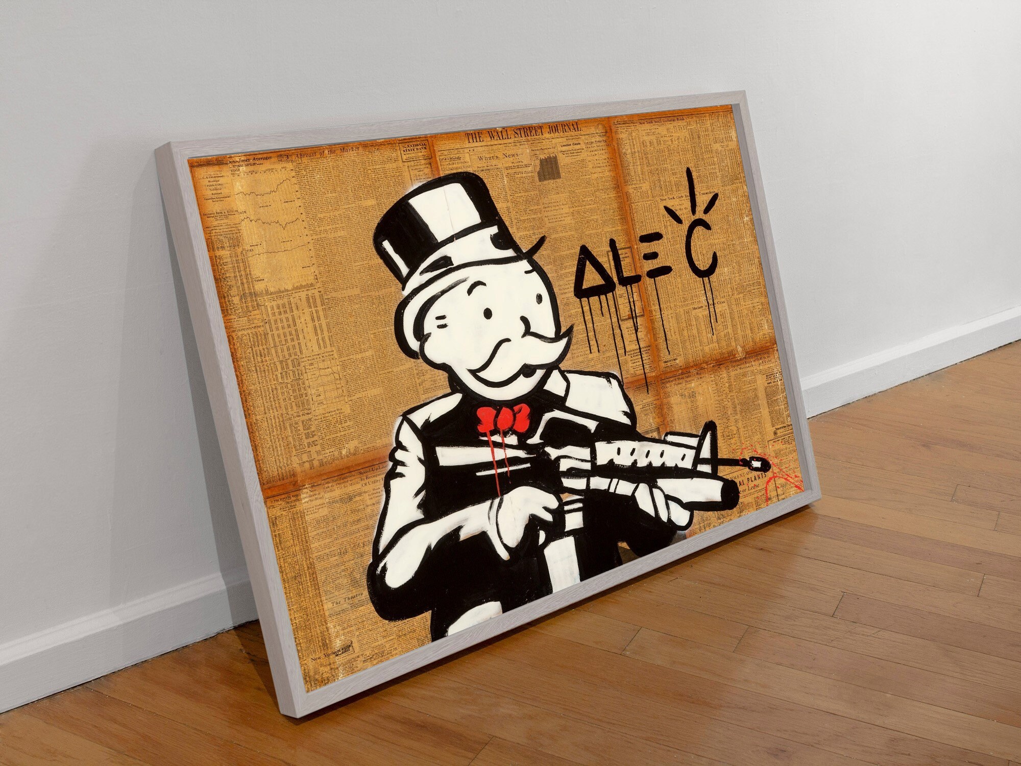 Alec Monopoly Trading Stocks wall St Canvas Wrap UV 
