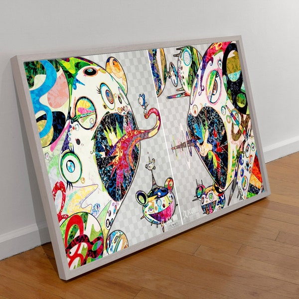 Takashi Murakami - Homage - Canvas Wrap | UV Printed Poster | Floating Framed Canvas | Framed Art Decor | Acrylic Print