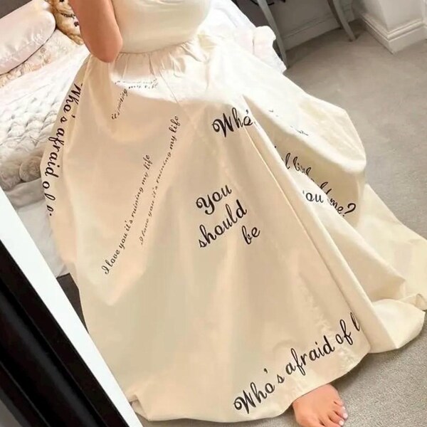 TTPD iron on custom Taylor S lyric - who’s afraid of little old me Outfit Eras Tour - permenant, tshirt, bag, dress cushions tortured poets