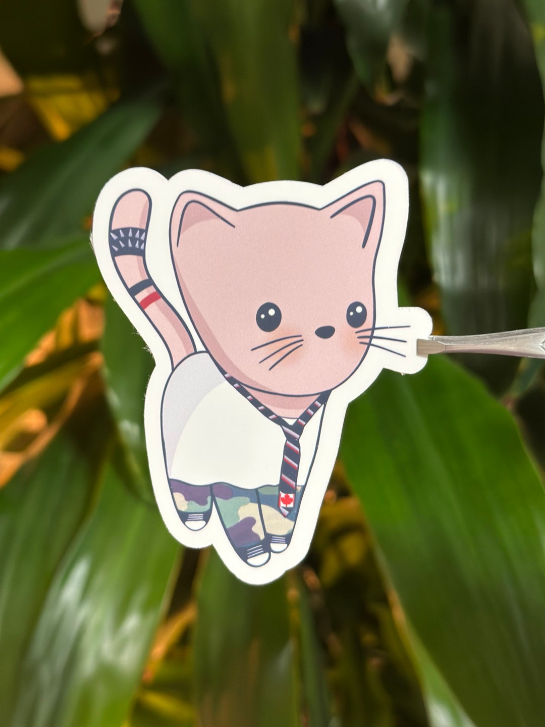 Avril L Let It Go Skater Boy Cat Sticker. High-quality Print on Durable ...