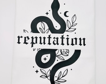 Taylor S Reputation REP Vinyl iron on patch - apply to any cotton / poly blend fabrics Tshirts, jacket patch decal merch - letters