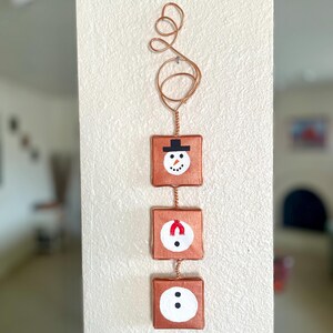 Snowman Christmas Holiday wall hanging art decoration