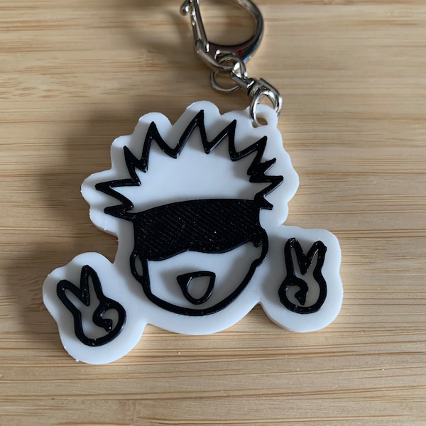 Gojo Satoru Keychain - Etsy
