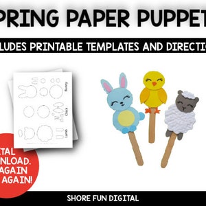 Frühling Papierpuppen Bastelvorlage mit Wegbeschreibung