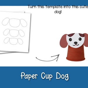 Paper Cup Dog Craft Template With Directions - Etsy
