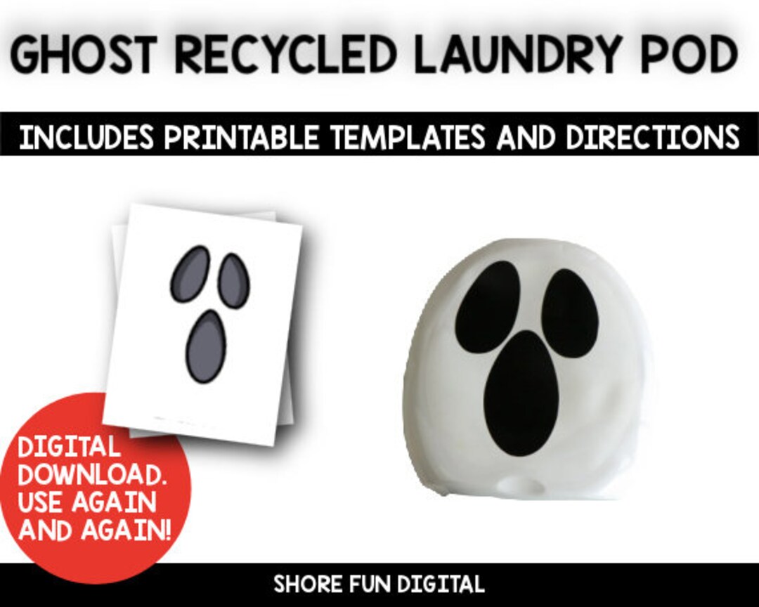 Ghost Recycled Laundry Pod Craft Template With Directions - Etsy
