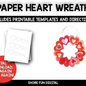 Herz Kranz Papercraft Vorlage mit Wegbeschreibung