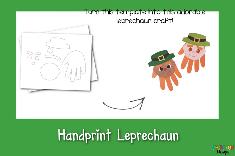 Handprint Leprechaun Craft Template With Directions - Etsy