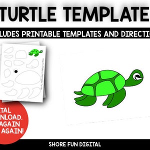 Printable Turtle Craft Template with Directions