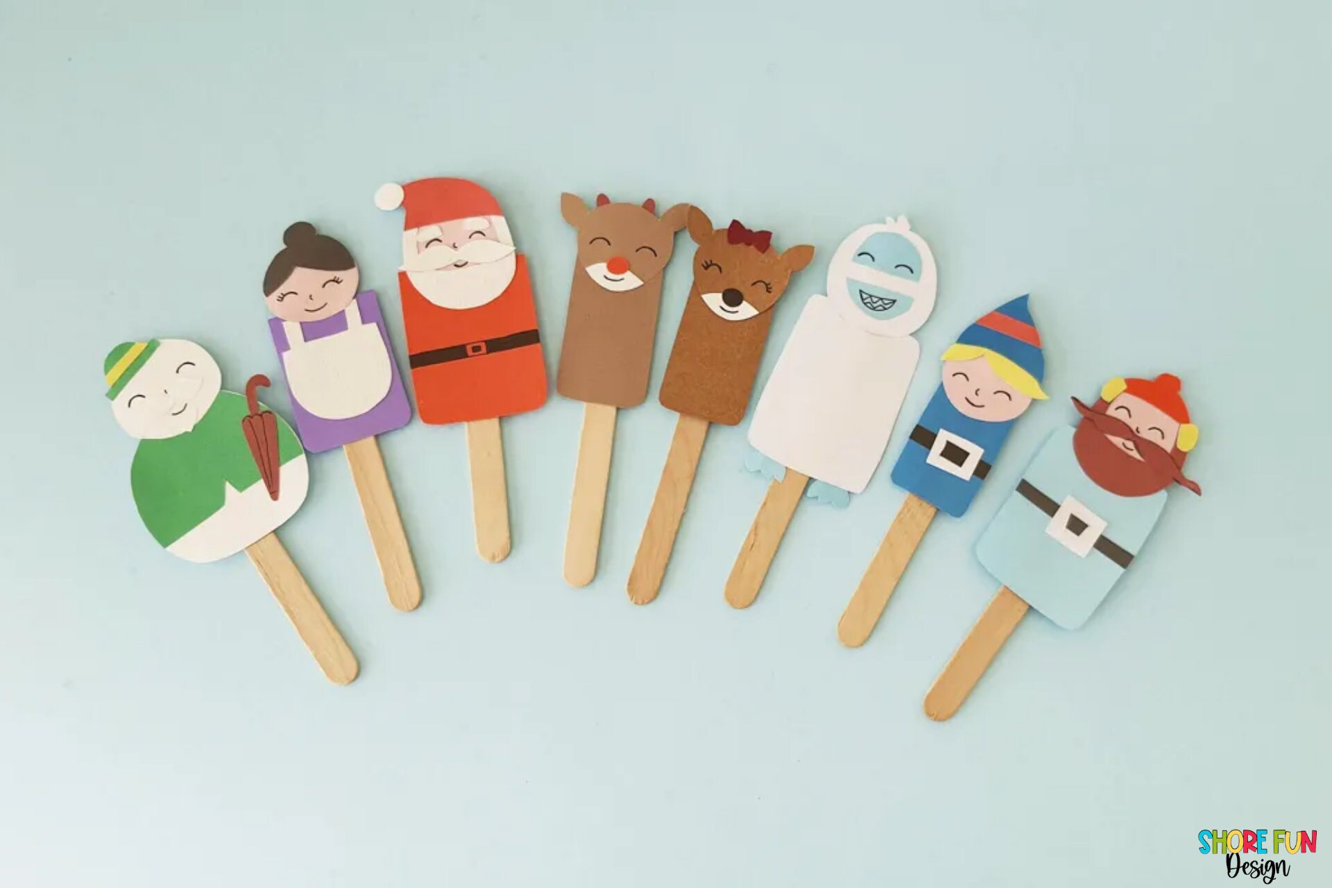 Rudolph Story Puppets Craft Template With Directions - Etsy