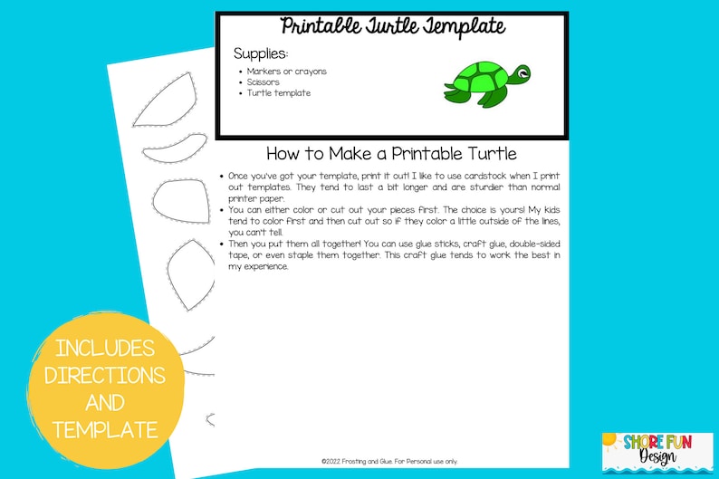 Printable Turtle Craft Template - Il 794xN.4741227018 8217 