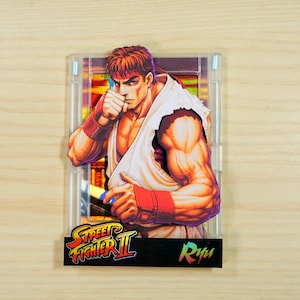3D Street Fighter II Ryu Kühlschrankmagnet - Handgemachter PVC Magnet, Retro Gamer Geschenk
