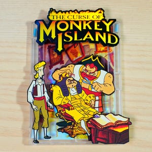 Handcut 3D The Curse of Monkey Island Fridge Magnet | Video Game Refrigerator Magnet | Cool Kitchen Decoration