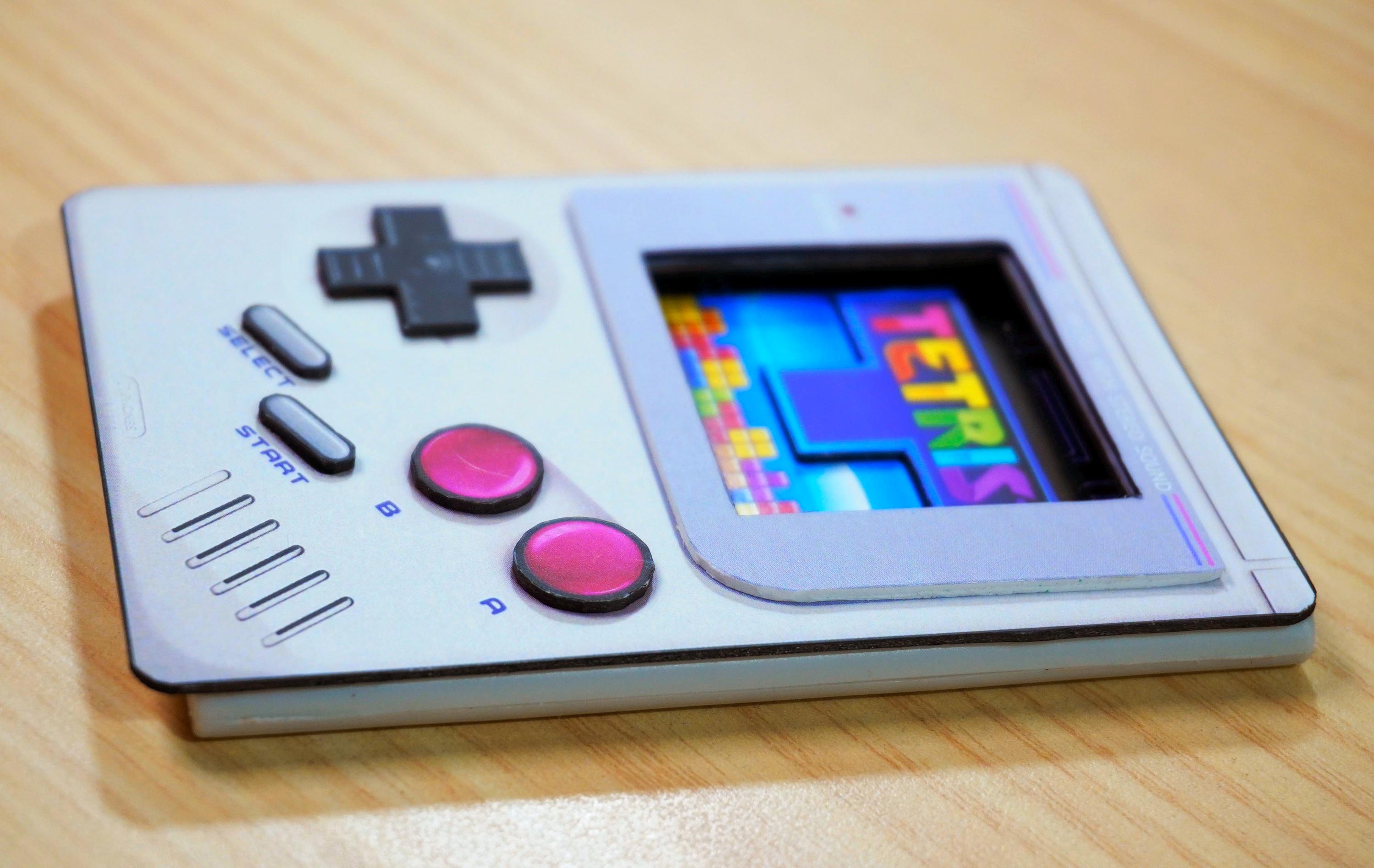 ハンドカット3Dレトロゲームボーイテトリス冷蔵庫マグネット（NFCタグ