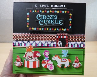 Handcut 3D Retro Games Diorama Frame: Circus Charlie NES 20x20cm