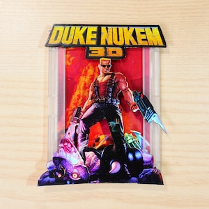 Handcut 3D Duke Nukem Fridge Magnet | Vintage Retro Video Game Refrigerator Magnet