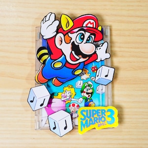 Calamita da frigorifero 3D Super Mario Bros 3 / Calamita da frigorifero vintage con videogioco retrò / Decorazione da cucina fantastica