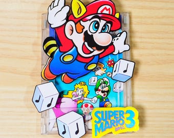 Handgesneden 3D Super Mario Bros 3 koelkastmagneet | Vintage retro koelkastmagneet videogame | Coole keukendecoratie