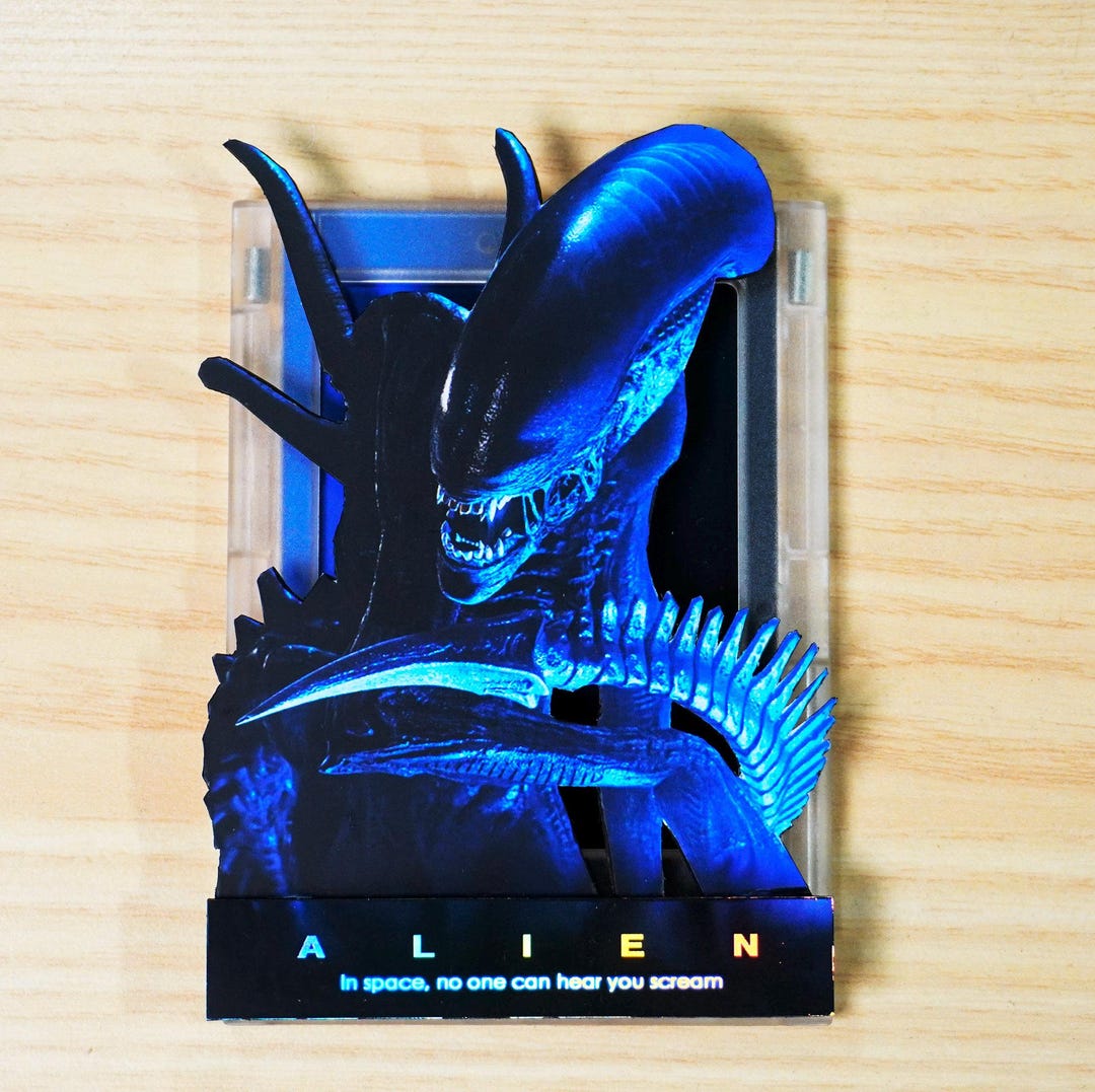 Handcut 3D Alien Fridge Magnet: Handcut Sci-fi Horror Decor - Etsy