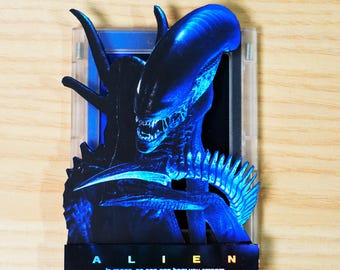 ハンドカットの3Dエイリアン冷蔵庫マグネット：ハンドカットのSFホラー装飾