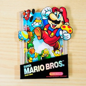 Handcut 3D Super Mario Bros Fridge Magnet | Vintage Retro Video Game Refrigerator Magnet | Cool Kitchen Decoration