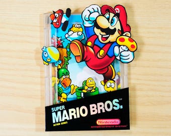 Handgesneden 3D Super Mario Bros-koelkastmagneet | Vintage retro koelkastmagneet videogame | Coole keukendecoratie