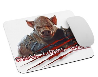 Orc Warrior Polyester Mouse Pad, Supreme Grip