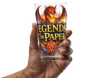 Legends on Paper Dragon Logo Shaker pint glass