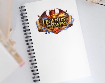 Legends on Paper Dragon Logo Spiral notebook