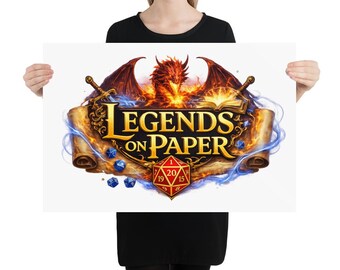 Legends on Paper Dragon Logo Poster