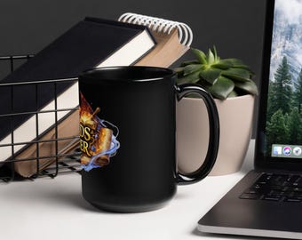 Legends on Paper Dragon Logo Black Glossy Mug