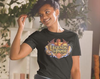 Legends on Paper Dragon Logo Short-Sleeve Unisex T-Shirt